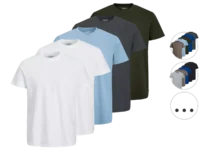 50% Korting 5x Jack & Jones Relaxed Heren T-Shirt bij iBOOD