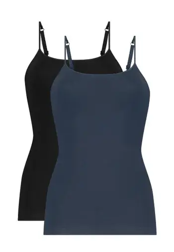 66% Korting Ten Cate Spaghetti Top Limited Edition 2-pack Zwart / Blauw bij 1dagactie